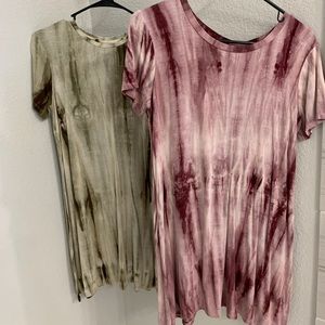 Bobeau Tie dye T-shirt Dresses